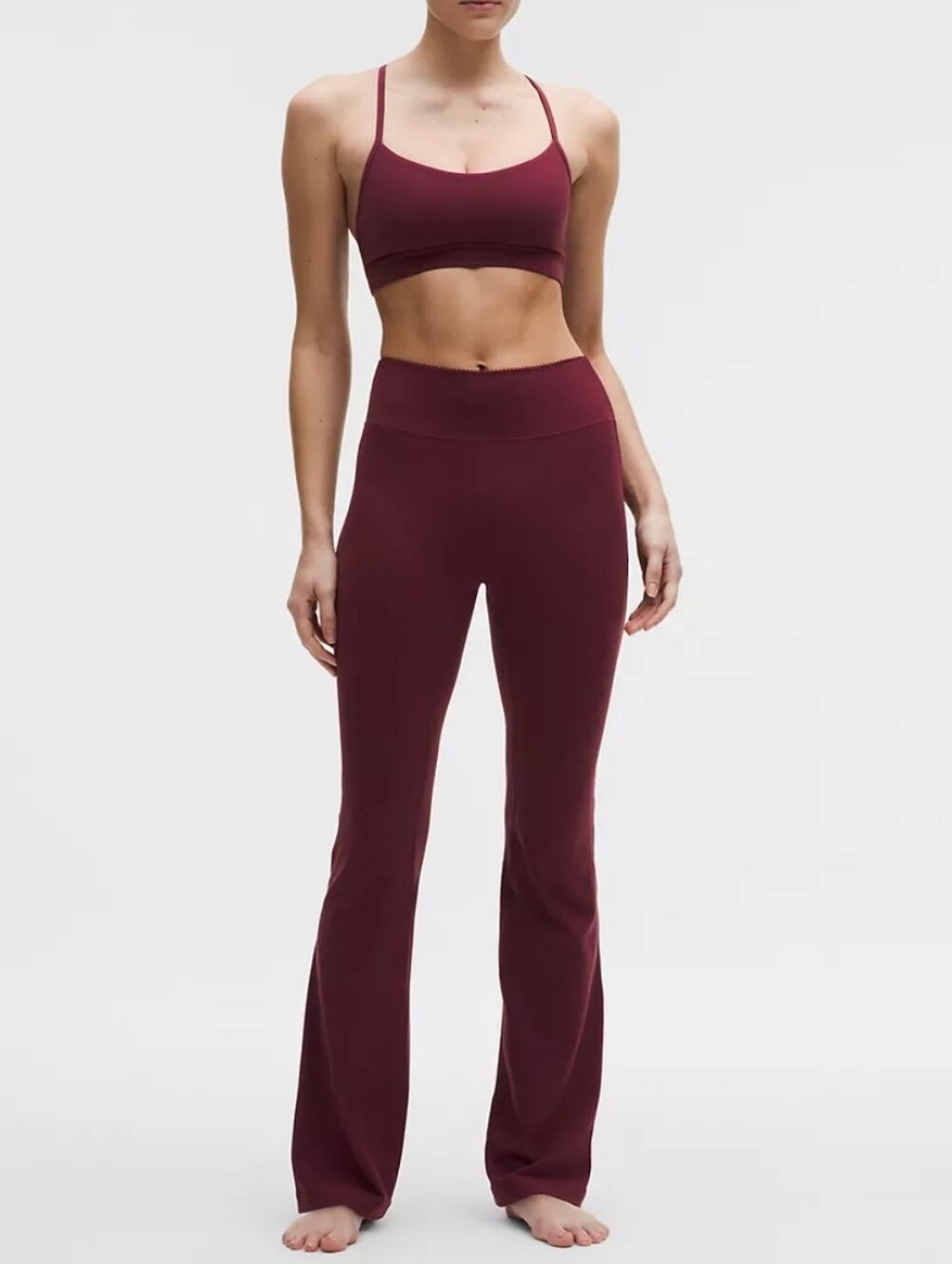 Lululemon groove no line heart pant 2 burgundy bay